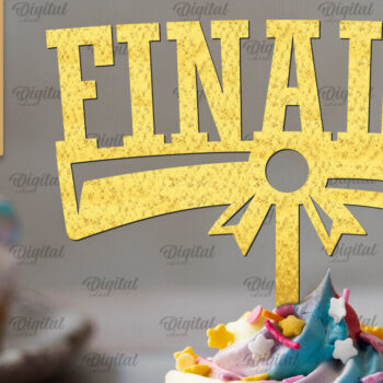 Intra απο ξύλο plywood Χρώμα wenge 3mm-4mm πάχος - Κοπή Laser Topper Topper Graduation Cake Δίασταση 30x20 cm INTRAFABR-93159349 - Image 1