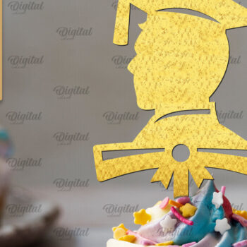 Intra απο ξύλο plywood Χρώμα wenge 3mm-4mm πάχος - Κοπή Laser Topper Topper Graduation Cake Δίασταση 30x20 cm INTRAFABR-93162886 - Image 1