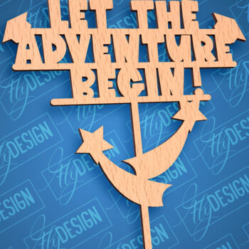 Intra απο ξύλο plywood  Χρώμα wenge 3mm-4mm πάχος - Αποφοίτηση Topper Cake | CNC Δίασταση 30x20 cm INTRAFABR-93162983 - Image 1