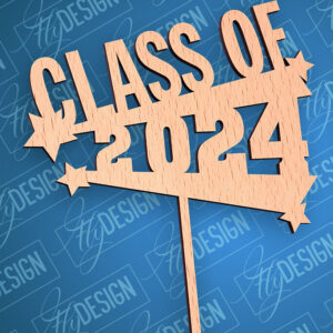 Intra απο ξύλο plywood  Χρώμα wenge 3mm-4mm πάχος - Αποφοίτηση Topper Cake | CNC Δίασταση 30x20 cm INTRAFABR-93694676