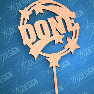 Intra απο ξύλο plywood  Χρώμα wenge 3mm-4mm πάχος - Αποφοίτηση Topper Cake | CNC Δίασταση 30x20 cm INTRAFABR-93694906