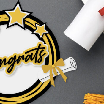 Intra απο ξύλο plywood  Χρώμα wenge 3mm-4mm πάχος - Graduation Cake Topper Δίασταση 30x20 cm INTRAFABR-93549867 - Image 3