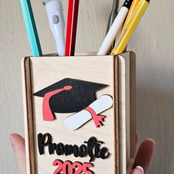 Intra απο ξύλο plywood  Χρώμα wenge 3mm-4mm πάχος - Στήριγμα Μαρκαδόρου Αποφοίτησης | Δάσκαλος Δίασταση 4x4 cm INTRAFABR-93549679 - Image 2