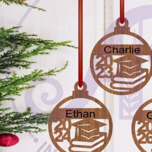 Intra απο ξύλο plywood  Χρώμα wenge 3mm-4mm πάχος - Χριστουγεννιάτικο στολίδι αποφοίτησης Laser Δίασταση 6x6 cm INTRAFABR-93549788