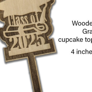 Intra απο ξύλο plywood Χρώμα wenge 3mm-4mm πάχος - Αποφοίτηση Cup Cake Toppers Δίασταση 4x4 cm INTRAFABR-93549511 - Image 3