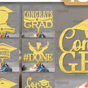 Intra απο ξύλο plywood  Χρώμα wenge 3mm-4mm πάχος - Πακέτο λέιζερ Graduation Cupcake Toppers Δίασταση 30x20 cm INTRAFABR-90744287