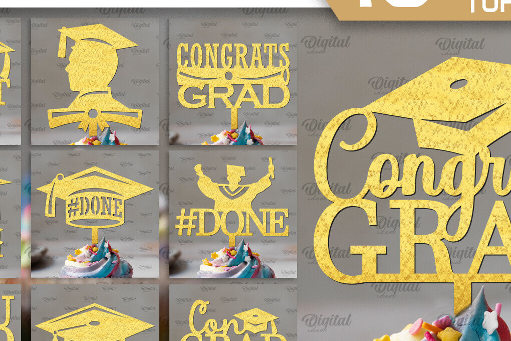 Intra απο ξύλο plywood  Χρώμα wenge 3mm-4mm πάχος - Πακέτο λέιζερ Graduation Cupcake Toppers Δίασταση 30x20 cm INTRAFABR-90744287