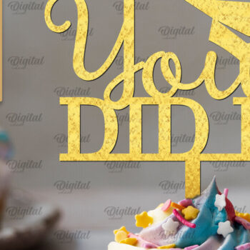 Intra απο ξύλο plywood  Χρώμα wenge 3mm-4mm πάχος - Πακέτο λέιζερ Graduation Cupcake Toppers Δίασταση 30x20 cm INTRAFABR-90744287 - Image 8