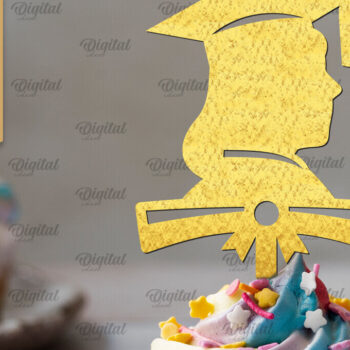 Intra απο ξύλο plywood  Χρώμα wenge 3mm-4mm πάχος - Πακέτο λέιζερ Graduation Cupcake Toppers Δίασταση 30x20 cm INTRAFABR-90744287 - Image 10