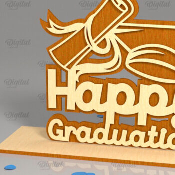 Intra απο ξύλο plywood Χρώμα wenge 3mm-4mm πάχος - Πακέτο κοπής με λέιζερ ντεκόρ Graduation Δίασταση 30x20 cm INTRAFABR-119662315 - Image 7