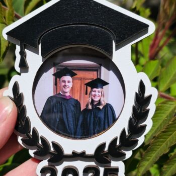 Intra απο ξύλο plywood  Χρώμα wenge 3mm-4mm πάχος - Graduation Frame File 2025 Δίασταση 5x5 cm INTRAFABR-118393004 - Image 1