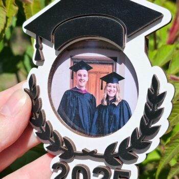 Intra απο ξύλο plywood  Χρώμα wenge 3mm-4mm πάχος - Graduation Frame File 2025 Δίασταση 5x5 cm INTRAFABR-118393004 - Image 2