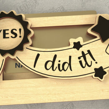 Intra απο ξύλο plywood  Χρώμα wenge 3mm-4mm πάχος - Κάτοχος δωροκάρτας αποφοίτησης | Grad 2025 Δίασταση 10x15 cm INTRAFABR-118730232 - Image 1