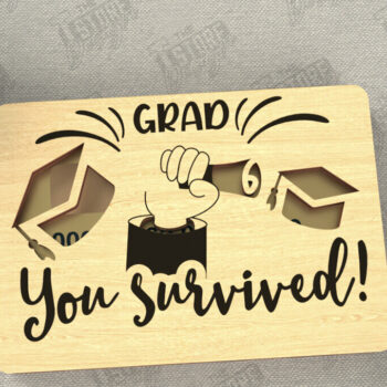 Intra απο ξύλο plywood Χρώμα wenge 3mm-4mm πάχος - Κάτοχος δωροκάρτας αποφοίτησης | Grad 2025 Δίασταση 10x15 cm INTRAFABR-120444571 - Image 1