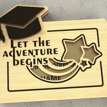 Intra απο ξύλο plywood Χρώμα wenge 3mm-4mm πάχος - Κάτοχος δωροκάρτας αποφοίτησης | Grad 2025 Δίασταση 10x15 cm INTRAFABR-93839782 - Image 1