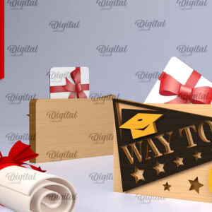 Intra απο ξύλο plywood  Χρώμα wenge 3mm-4mm πάχος - Δωροθήκη αποφοίτησης με λέιζερ Δίασταση 30x20 cm INTRAFABR-120024280