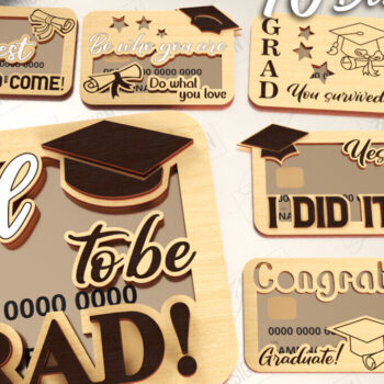 Intra απο ξύλο plywood  Χρώμα wenge 3mm-4mm πάχος - Πακέτο κατόχων δωροκαρτών αποφοίτησης |CNC Δίασταση 10x15 cm INTRAFABR-117573940 - Image 1