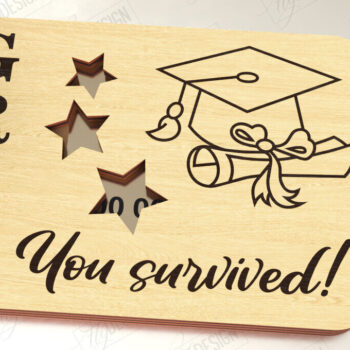 Intra απο ξύλο plywood Χρώμα wenge 3mm-4mm πάχος - Κάτοχος Χρηματικής Κάρτας Δώρου Αποφοίτησης | CNC Δίασταση 10x15 cm INTRAFABR-117611055 - Image 1