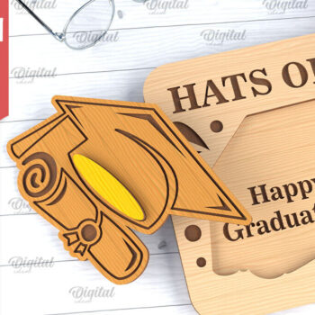 Intra απο ξύλο plywood Χρώμα wenge 3mm-4mm πάχος - Ευχετήρια κάρτα αποφοίτησης Δίασταση 10x15 cm INTRAFABR-116900260 - Image 1