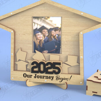 Intra απο ξύλο plywood  Χρώμα wenge 3mm-4mm πάχος - Πακέτο βιβλίου επισκεπτών αποφοίτησης | Grad 2025 Δίασταση 20x20 cm INTRAFABR-114441070 - Image 6