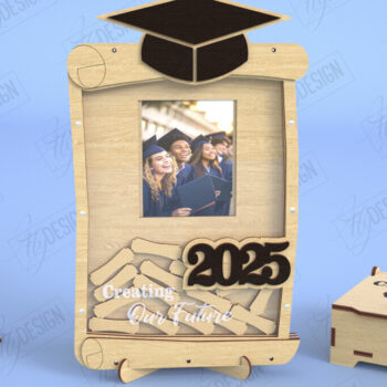 Intra απο ξύλο plywood Χρώμα wenge 3mm-4mm πάχος - Βιβλίο επισκεπτών αποφοίτησης | Grad 2025 | CNC Δίασταση 20x20 cm INTRAFABR-96479741 - Image 1