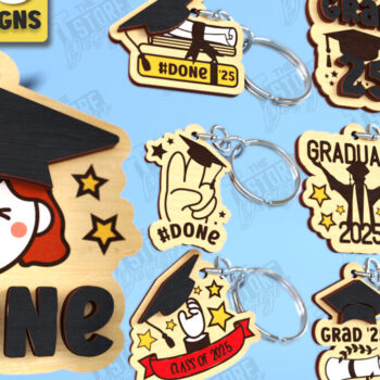 Intra απο ξύλο plywood Χρώμα wenge 3mm-4mm πάχος - Πακέτο μπρελόκ αποφοίτησης | Grad 2025 Δίασταση 4x4 cm INTRAFABR-94158524 - Image 1