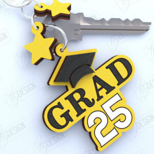 Intra απο ξύλο plywood  Χρώμα wenge 3mm-4mm πάχος - Μπρελόκ αποφοίτησης | Grad 2025 | Μπρελόκ Δίασταση 4x4 cm INTRAFABR-94158528