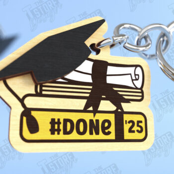 Intra απο ξύλο plywood Χρώμα wenge 3mm-4mm πάχος - Μπρελόκ αποφοίτησης | Grad 2025 | Μπρελόκ Δίασταση 4x4 cm INTRAFABR-94158507 - Image 1