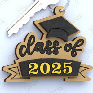 Intra απο ξύλο plywood  Χρώμα wenge 3mm-4mm πάχος - Μπρελόκ αποφοίτησης | Grad 2025 | Μπρελόκ Δίασταση 4x4 cm INTRAFABR-28122575