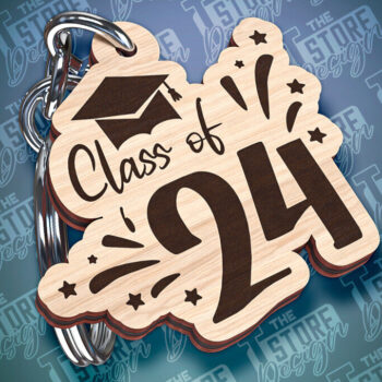 Intra απο ξύλο plywood Χρώμα wenge 3mm-4mm πάχος - Αποφοίτηση Μπρελόκ με λέιζερ | Σχολείο Δίασταση 4x4 cm INTRAFABR-119591580 - Image 1