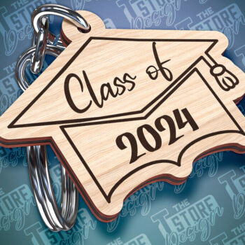 Intra απο ξύλο plywood Χρώμα wenge 3mm-4mm πάχος - Αποφοίτηση Μπρελόκ με λέιζερ | Σχολείο Δίασταση 4x4 cm INTRAFABR-116487134 - Image 1