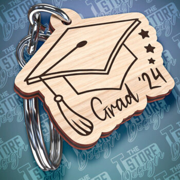 Intra απο ξύλο plywood Χρώμα wenge 3mm-4mm πάχος - Αποφοίτηση Μπρελόκ με λέιζερ | Σχολείο Δίασταση 4x4 cm INTRAFABR-94673811 - Image 1