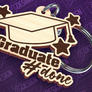 Intra απο ξύλο plywood  Χρώμα wenge 3mm-4mm πάχος - Αποφοίτηση Μπρελόκ με λέιζερ | Σχολείο Δίασταση 4x4 cm INTRAFABR-95237355