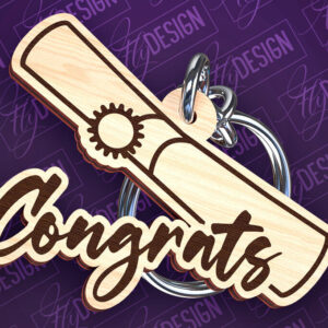 Intra απο ξύλο plywood  Χρώμα wenge 3mm-4mm πάχος - Αποφοίτηση Μπρελόκ με λέιζερ | Σχολείο Δίασταση 4x4 cm INTRAFABR-95237364