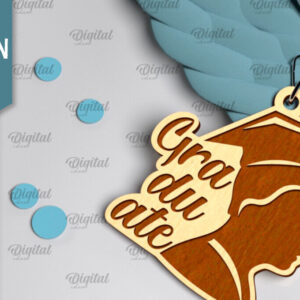 Intra απο ξύλο plywood  Χρώμα wenge 3mm-4mm πάχος - Λέιζερ Μπρελόκ Αποφοίτησης. Μπρελόκ Δίασταση 4x4 cm INTRAFABR-95346941