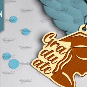 Intra απο ξύλο plywood  Χρώμα wenge 3mm-4mm πάχος - Λέιζερ Μπρελόκ Αποφοίτησης. Μπρελόκ Δίασταση 4x4 cm INTRAFABR-95346930