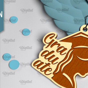 Intra απο ξύλο plywood Χρώμα wenge 3mm-4mm πάχος - Λέιζερ Μπρελόκ Αποφοίτησης. Μπρελόκ Δίασταση 4x4 cm INTRAFABR-95346930 - Image 1