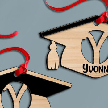 Intra απο ξύλο plywood  Χρώμα wenge 3mm-4mm πάχος - Στολίδι γράμματος Y αποκοπής με λέιζερ αποφοίτησης Δίασταση 6x6 cm INTRAFABR-94154272 - Image 1