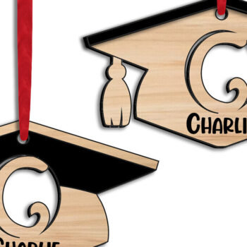 Intra απο ξύλο plywood Χρώμα wenge 3mm-4mm πάχος - Laser Graduation Letter C Στολίδι Δίασταση 6x6 cm INTRAFABR-94154279 - Image 2