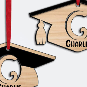 Intra απο ξύλο plywood Χρώμα wenge 3mm-4mm πάχος - Laser Graduation Letter C Στολίδι Δίασταση 6x6 cm INTRAFABR-94154279 - Image 3