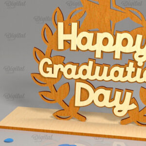 Intra απο ξύλο plywood  Χρώμα wenge 3mm-4mm πάχος - Αποφοίτηση LaserCut. Πινακίδα αποφοίτησης Δίασταση 30x20 cm INTRAFABR-94154291