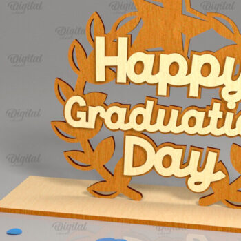 Intra απο ξύλο plywood  Χρώμα wenge 3mm-4mm πάχος - Αποφοίτηση LaserCut. Πινακίδα αποφοίτησης Δίασταση 30x20 cm INTRAFABR-94154291 - Image 1