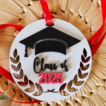 Intra απο ξύλο plywood  Χρώμα wenge 3mm-4mm πάχος - κοπής με λέιζερ μετάλλιο αποφοίτησης Δίασταση 20x20 cm INTRAFABR-115682277 - Image 3