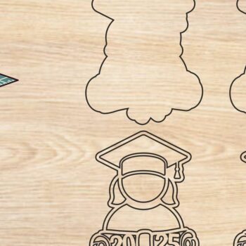 Intra απο ξύλο plywood Χρώμα wenge 3mm-4mm πάχος - αποκοπής με λέιζερ Μετάλλιο Αποφοίτησης Δίασταση 4x4 cm INTRAFABR-116153412 - Image 11