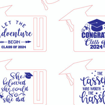 Intra απο ξύλο plywood Χρώμα wenge 3mm-4mm πάχος - Κάτοχος κάρτας Graduation Money Card 2024 Δίασταση 20x20 cm INTRAFABR-94751115 - Image 3