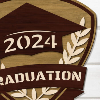 Intra απο ξύλο plywood  Χρώμα wenge 3mm-4mm πάχος - Πρότυπο κοπής λέιζερ πολλαπλών στρώσεων διαβάθμισης Δίασταση 6x10 cm INTRAFABR-95570100 - Image 2