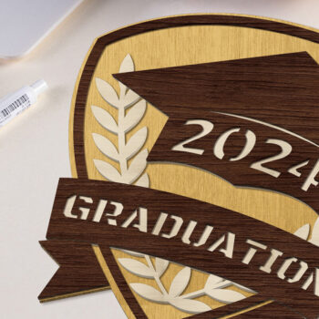 Intra απο ξύλο plywood  Χρώμα wenge 3mm-4mm πάχος - Πρότυπο κοπής λέιζερ πολλαπλών στρώσεων διαβάθμισης Δίασταση 6x10 cm INTRAFABR-95570100 - Image 3