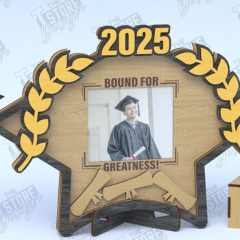 Intra απο ξύλο plywood Χρώμα wenge 3mm-4mm πάχος - Πακέτο Βιβλίων Επισκεπτών Graduation Party | CNC Δίασταση 20x20 cm INTRAFABR-95355458 - Image 4