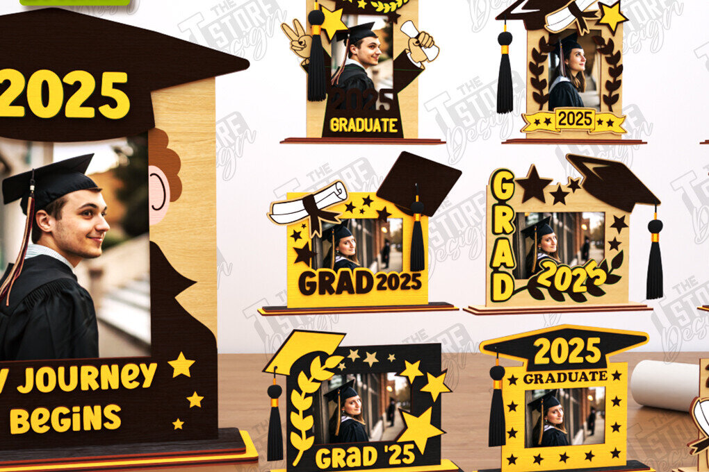 Intra απο ξύλο plywood  Χρώμα wenge 3mm-4mm πάχος - Πακέτο κορνίζας αποφοίτησης | CNC Δίασταση 20x25 cm INTRAFABR-119077142