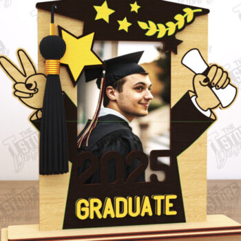 Intra απο ξύλο plywood  Χρώμα wenge 3mm-4mm πάχος - Πακέτο κορνίζας αποφοίτησης | CNC Δίασταση 20x25 cm INTRAFABR-119077142 - Image 5